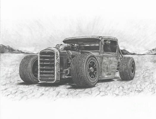 Modified Car Drawings | Fine Art America