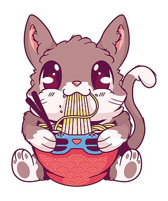 Kawaii Cat Japanese Smile Design Tee Women/'s Image by Shutterstock