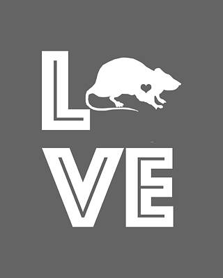  Digital Art - Cute Rats Lover G002697 by Taliah Tiam