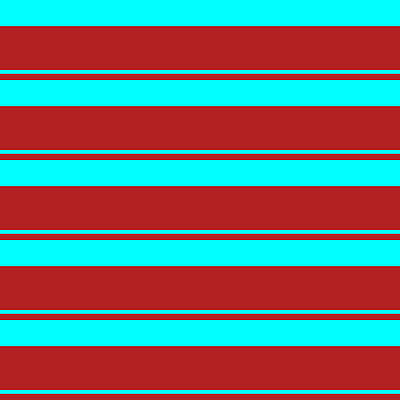 [ Thumbnail: Cyan and Red Colored Pattern of Stripes Duvet Cover ]