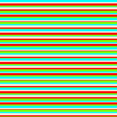 [ Thumbnail: Cyan, Beige, Red, and Chartreuse Colored Stripes/Lines Pattern Acrylic Print ]