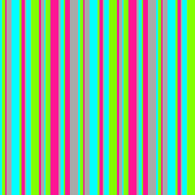 [ Thumbnail: Cyan, Chartreuse, Deep Pink, and Dark Grey Colored Stripes Pattern Duvet Cover ]