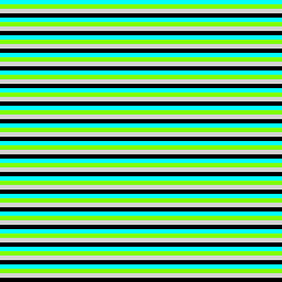 [ Thumbnail: Cyan, Chartreuse, Light Gray, and Black Colored Stripes/Lines Pattern Duvet Cover ]