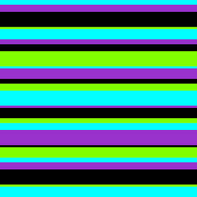 [ Thumbnail: Cyan, Dark Orchid, Black, and Chartreuse Colored Pattern of Stripes Tapestry ]