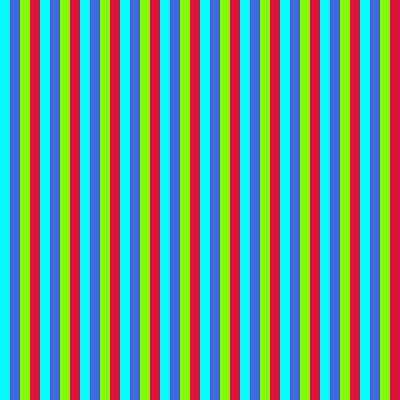 [ Thumbnail: Cyan, Royal Blue, Chartreuse, and Crimson Colored Lines/Stripes Pattern Duvet Cover ]