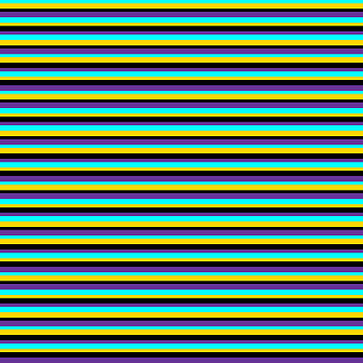 [ Thumbnail: Cyan, Yellow, Black, and Purple Colored Striped Pattern Duvet Cover ]