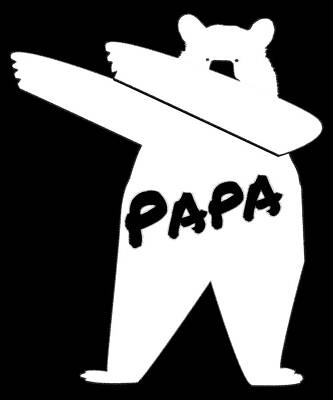 Wall Art - Digital Art - Dabbing Papa Bear by Flippin Sweet Gear