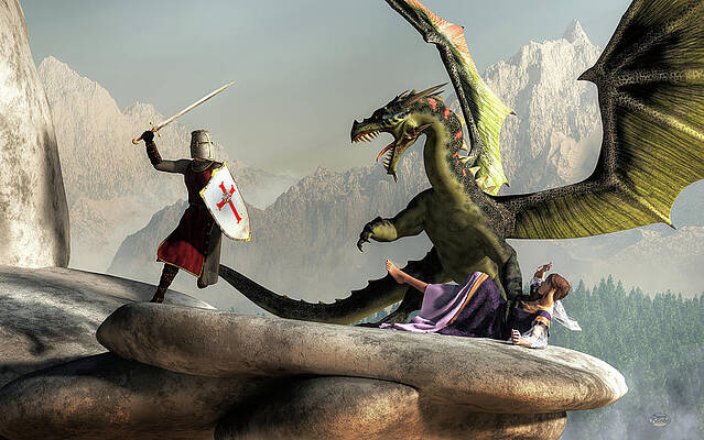 Female Dragon Slayer This Girl Slays Her Own Dragons Design #2 Digital Art  by Muzette Casas - Fine Art America