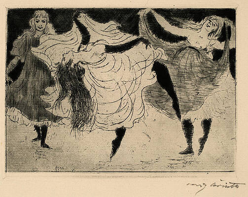 Wall Art - Painting - Dancers -Tanzerinnen-. Dated 1895. by Lovis Corinth