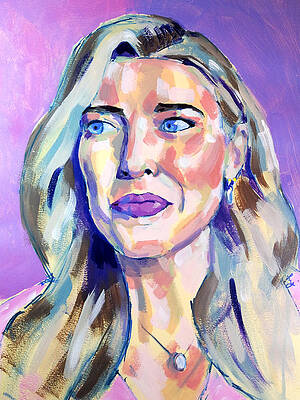 Dannii Minogue Portrait Artist of the Week painting by Mike Jory Dannii Minogue Portrait Artist of the Week painting by Mike Jory