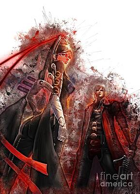 Tableau Devil May Cry : Dante – Gaming – 5 Pièces Impression sur