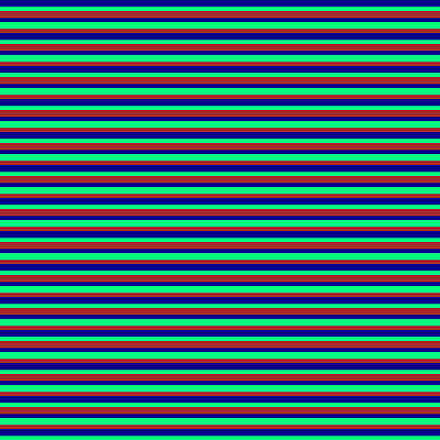 [ Thumbnail: Dark Blue, Green, and Brown Colored Lines/Stripes Pattern Art Print ]