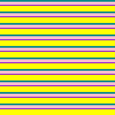 [ Thumbnail: Dark Cyan, Pink, Dark Violet, and Yellow Colored Lines Pattern Duvet Cover ]