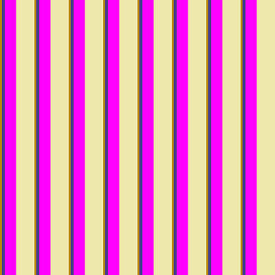 [ Thumbnail: Dark Goldenrod, Dark Slate Blue, Fuchsia, and Pale Goldenrod Colored Stripes Pattern Duvet Cover ]