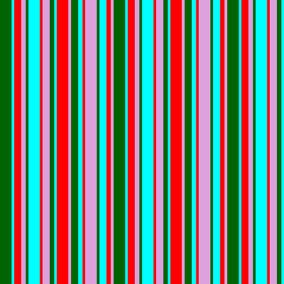 [ Thumbnail: Dark Green, Aqua, Red, and Plum Colored Pattern of Stripes Tote Bag ]