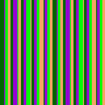 [ Thumbnail: Dark Green, Dark Violet, Lime, and Brown Colored Lined Pattern Duvet Cover ]