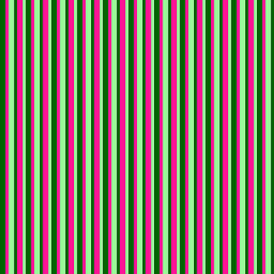 [ Thumbnail: Dark Green, Deep Pink, and Green Colored Striped/Lined Pattern Acrylic Print ]