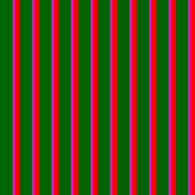 [ Thumbnail: Dark Green, Fuchsia, and Red Colored Stripes/Lines Pattern Acrylic Print ]
