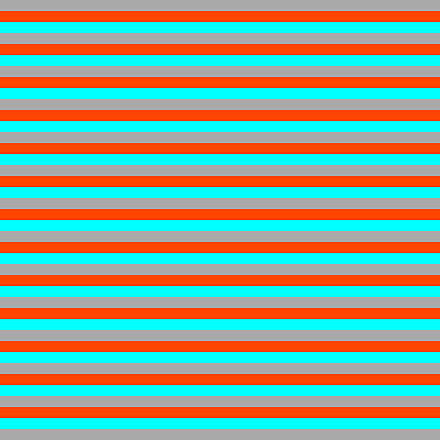 [ Thumbnail: Dark Grey, Red, and Cyan Colored Stripes/Lines Pattern Acrylic Print ]