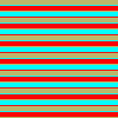 [ Thumbnail: Dark Khaki, Aqua, and Red Colored Pattern of Stripes Duvet Cover ]