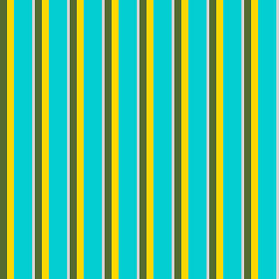 [ Thumbnail: Dark Olive Green, Yellow, Dark Turquoise, and Light Grey Colored Stripes/Lines Pattern Acrylic Print ]