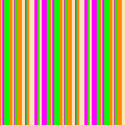 [ Thumbnail: Dark Orange, Beige, Fuchsia, and Lime Colored Stripes/Lines Pattern Duvet Cover ]