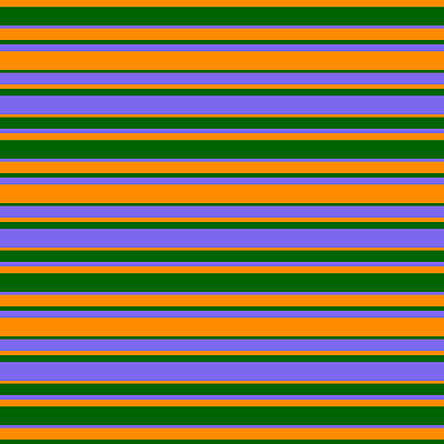 [ Thumbnail: Dark Orange, Dark Green, and Medium Slate Blue Colored Lines/Stripes Pattern Acrylic Print ]