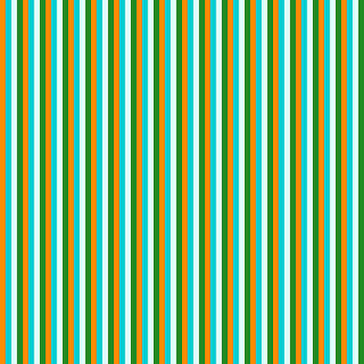 [ Thumbnail: Dark Orange, Dark Turquoise, Light Cyan, and Forest Green Colored Striped Pattern Acrylic Print ]