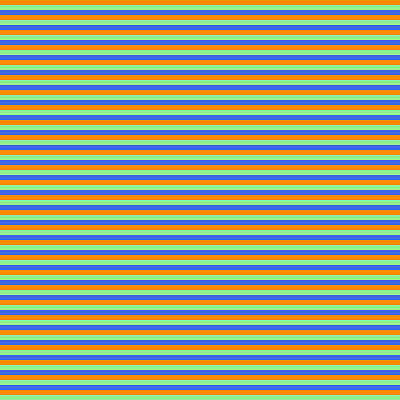 [ Thumbnail: Dark Orange, Light Green, and Royal Blue Colored Striped/Lined Pattern Acrylic Print ]