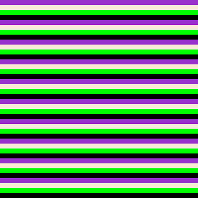 [ Thumbnail: Dark Orchid, Beige, Lime, and Black Colored Pattern of Stripes Duvet Cover ]