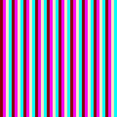 [ Thumbnail: Dark Red, Fuchsia, Bisque, and Cyan Colored Lined Pattern Duvet Cover ]