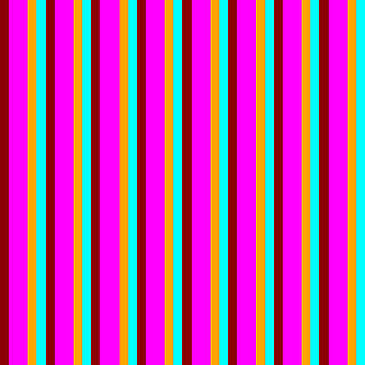 [ Thumbnail: Dark Red, Fuchsia, Orange, and Cyan Colored Striped Pattern Duvet Cover ]