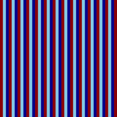 [ Thumbnail: Dark Red, Sky Blue, and Dark Blue Colored Lines/Stripes Pattern Acrylic Print ]