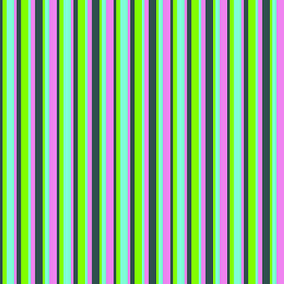 [ Thumbnail: Dark Slate Gray, Chartreuse, Aquamarine, and Violet Colored Lines Pattern Art Print ]