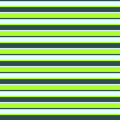 [ Thumbnail: Dark Slate Gray, Light Cyan, and Light Green Colored Lined/Striped Pattern Acrylic Print ]