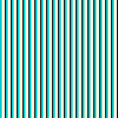[ Thumbnail: Dark Turquoise, Beige, and Black Colored Stripes Pattern Acrylic Print ]