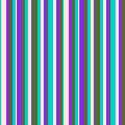 [ Thumbnail: Dark Turquoise, Beige, Purple, and Dark Olive Green Colored Pattern of Stripes Acrylic Print ]
