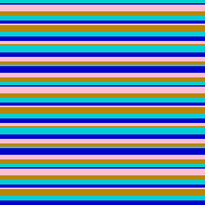 [ Thumbnail: Dark Turquoise, Blue, Pink, and Dark Goldenrod Colored Pattern of Stripes Poster ]