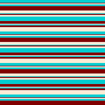[ Thumbnail: Dark Turquoise, Maroon, and Beige Colored Pattern of Stripes Tapestry ]