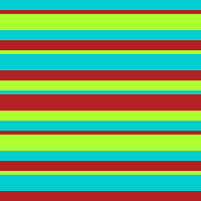 [ Thumbnail: Dark Turquoise, Red, and Light Green Colored Pattern of Stripes Shower Curtain ]