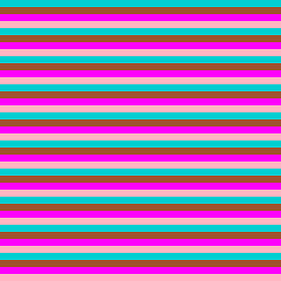 [ Thumbnail: Dark Turquoise, Sienna, Fuchsia, and Light Pink Colored Stripes Pattern Duvet Cover ]