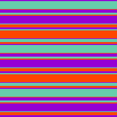 [ Thumbnail: Dark Violet, Aquamarine, and Red Colored Lines/Stripes Pattern Acrylic Print ]