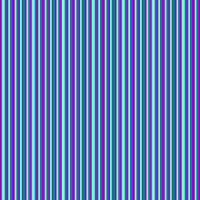 [ Thumbnail: Dark Violet, Aquamarine, and Teal Colored Lines/Stripes Pattern Acrylic Print ]