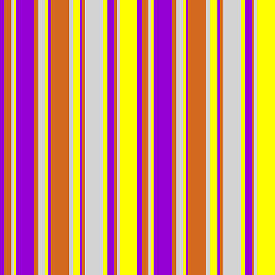 [ Thumbnail: Dark Violet, Chocolate, Light Grey, and Yellow Colored Lines Pattern Art Print ]