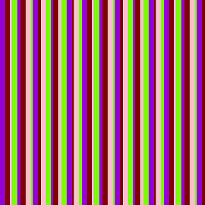 [ Thumbnail: Dark Violet, Maroon, Pink, and Green Colored Stripes Pattern Throw Pillow ]