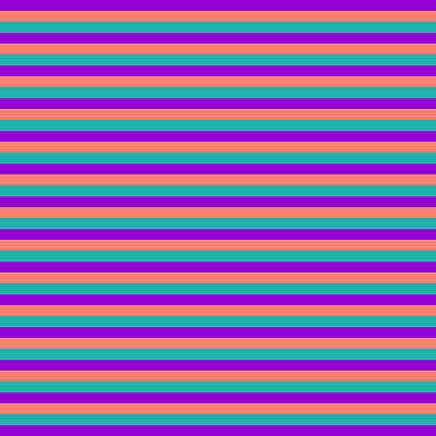 [ Thumbnail: Dark Violet, Salmon, and Light Sea Green Colored Lines/Stripes Pattern Wood Print ]