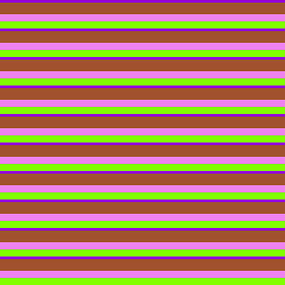 [ Thumbnail: Dark Violet, Sienna, Violet, and Chartreuse Colored Lined/Striped Pattern Art Print ]