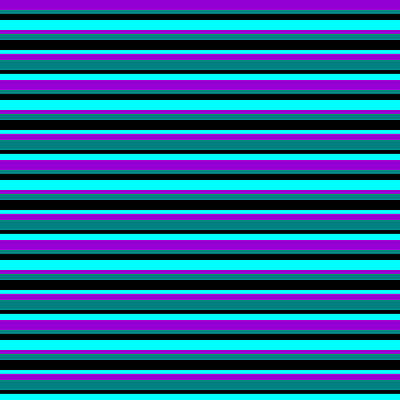 [ Thumbnail: Dark Violet, Teal, Black, and Cyan Colored Lined Pattern Duvet Cover ]