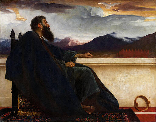 Wall Art - Painting - David Oh that I had wings like a Dove For then would I fly away, and be at rest. Psalm 55 6 by Frederic Leighton