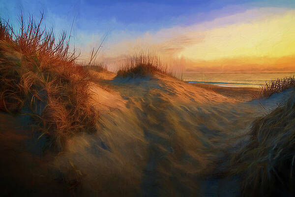 Dawn in the Outer Banks Digital Painting by Rick Berk Dawn in the Outer Banks Digital Painting by Rick Berk
